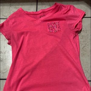 Pink V neck